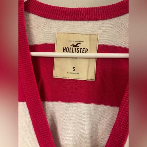 Hollister Pink and White Striped Cardigan - Picture 2 of 5